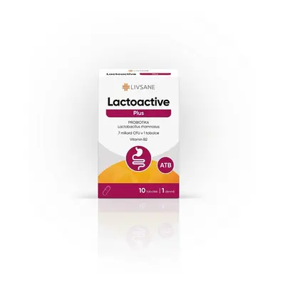 LIVSANE Lactoactive Plus PROBIOTIKA vit. B2 tob.10