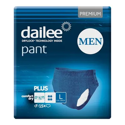 DAILEE PANT PREMIUM PLUS MEN L, KALHOTKY ABSORPČNÍ NATAHOVACÍ, 15KS