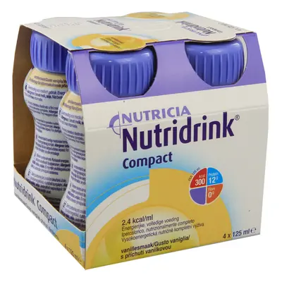 Nutridrink Compact s příchutí vanilkovou 4x125 ml