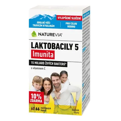 NatureVia Laktobacily 5 Imunita cps.66