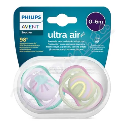 Philips AVENT Šidít.Ultra air 0-6m dívka/obráz.2ks