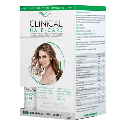 Clinical Hair-Care tob.90 + arganový olej 20ml 3měsíční kúra