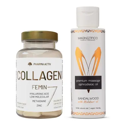 Collagen Femin tob.90+Masáž olej Sandalwood 100ml