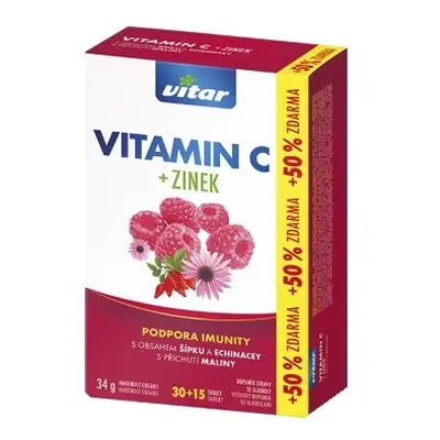 VITAR Vitamin C+zinek+echinacea+šípek tbl.30+15