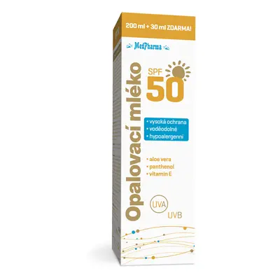 MedPharma Opalovací mléko SPF50 200ml+30ml ZDARMA