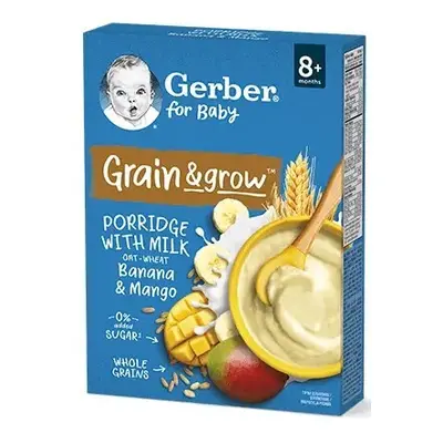 Gerber Mléčná kaše pšenično-ovesná mango banán 200g 8M