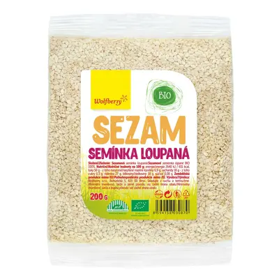 Sezam semínka loupaná BIO 200g Wolfberry