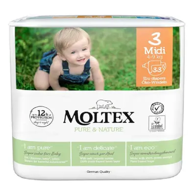 Moltex Pure&Nature 3 Midi plenkové kalhotky 4-9kg 33ks