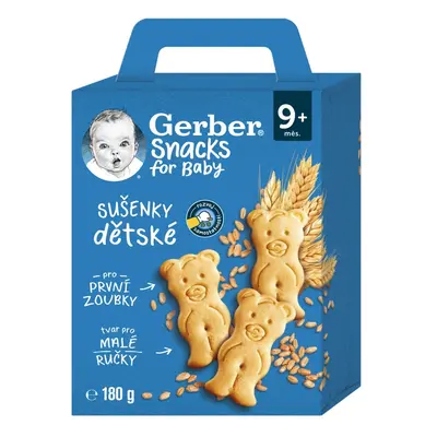 Gerber Snacks sušenky 180g 9M+