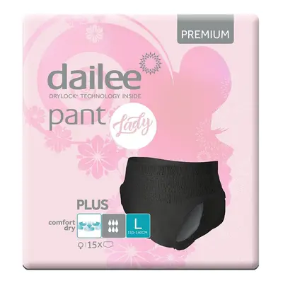 Dailee Pant Premium Lady Black PLUS inkontinenční kalhotky vel.L 15ks