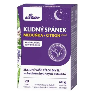 Vitar Klidný spánek meduňka + citron 20x2g