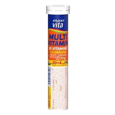 Maxi Vita Multivitamin + guarana 20+4 šumivých tablet