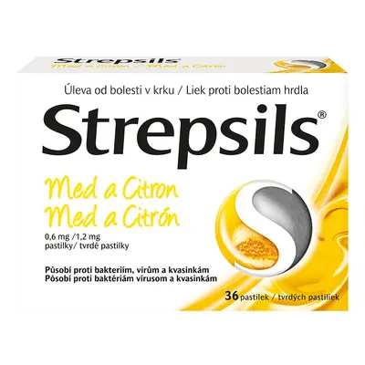 STREPSILS MED A CITRON 0,6MG/1,2MG PAS 36