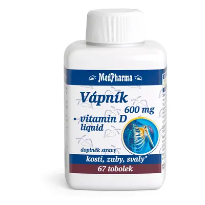 MedPharma Vápník 600mg+vit.D-liquid tob.67