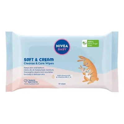 NIVEA Baby Soft&Cream čisticí ubrousky 57ks