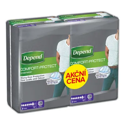 Depend Normal inkontinenční kalhotky muži Duopack L/XL 2x9ks