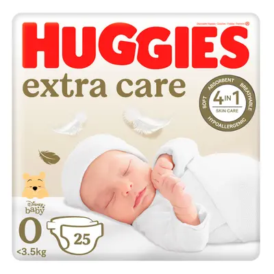 HUGGIES extra care 0 do 3.5kg 25ks