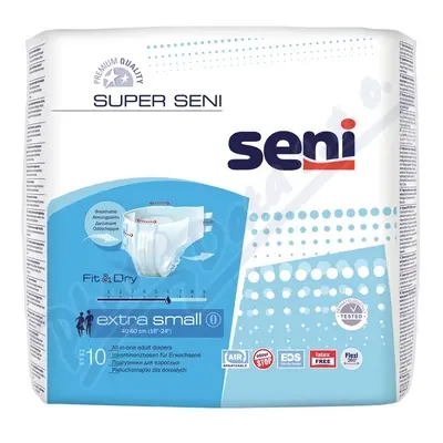 SENI SUPER EXTRA SMALL KALHOTKY ABSORPČNÍ PRODYŠNÉ DENNÍ, BOKY 40-60CM, 1