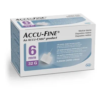 ACCU-FINE JEHLY DO INZULÍNOVÉHO PERA 32G X 6 MM, 100 KS