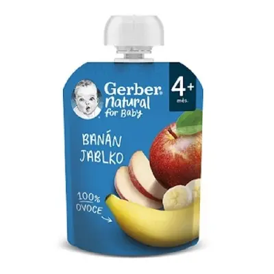 Gerber Natural kapsička banán jablko 90g 4M