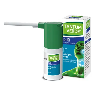 TANTUM VERDE DUO 1,5MG/ML+5MG/ML ORM SPR SOL 1X15ML