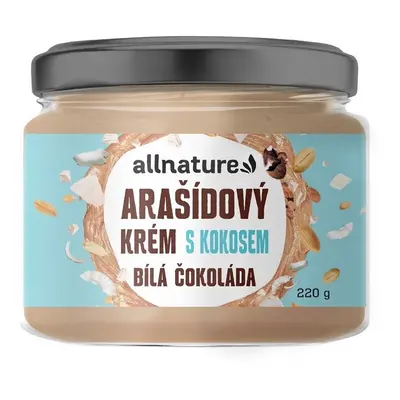 Allnature Arašídový krém bílá čokoláda/kokos 220g