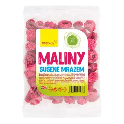 Maliny lyofilizované 20 g Wolfberry