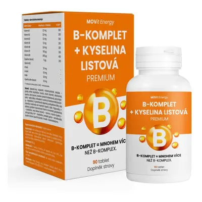 MOVit B-Komplet+Kyselina listová PREMIUM 90 tablet