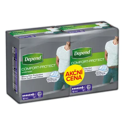 Depend Normal inkontinenční kalhotky muži Duopack S/M 2x10ks