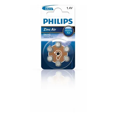 Baterie do naslouchadel PHILIPS ZA312B6A/00 6ks