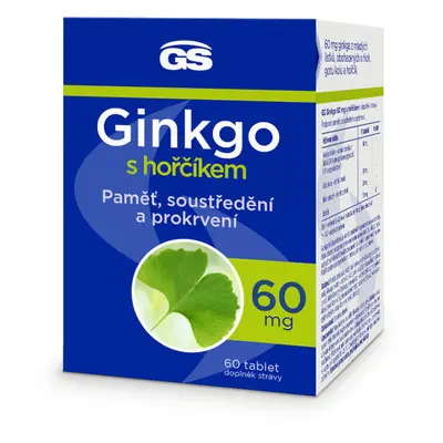 GS Ginkgo 60 mg s hořčíkem, 60 tablet