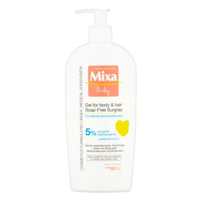 Mixa Baby vyživující mycí gel pro děti na tělo a vlásky 400ml