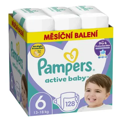 Pampers Active Baby Pleny 6 11-18kg měsíční balení 128 ks