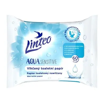 Vlhčený toaletní papír LINTEO Aqua Sensitive 60ks