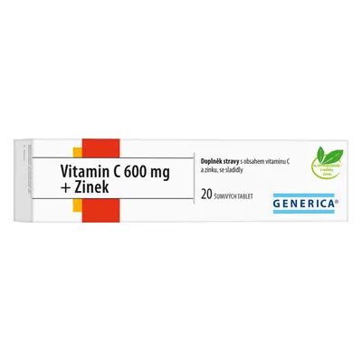 Vitamin C 600 mg + Zinek eff.tbl.20 Generica