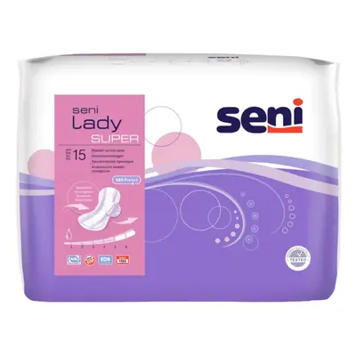 SENI LADY SUPER VLOŽKY ABSORPČNÍ PRO ŽENY, 20X37CM, SAVOST 800ML,