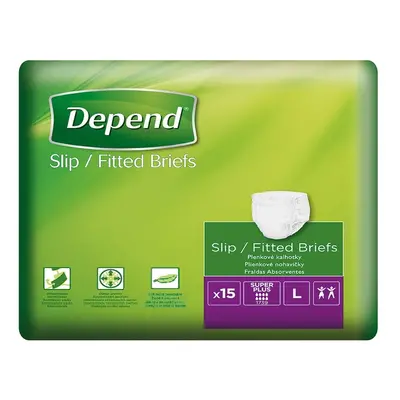 Depend Slip Super Plus inkontinenční kalhotky vel.L 15ks