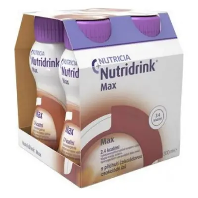 NUTRIDRINK MAX S PŘÍCHUTÍ ČOKOLÁDOVOU POR SOL 4X300ML