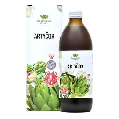 Artyčok šťáva z artyčoku 99,8% 500ml EKOMEDICA