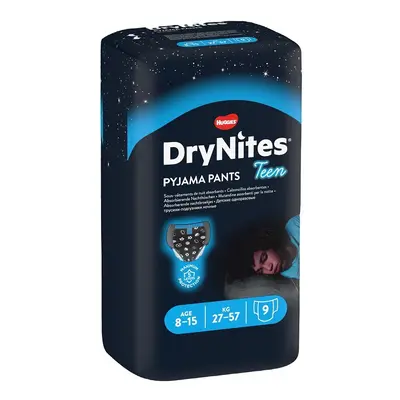 Huggies DryNites plenkové kalhotky pro chlapce, vel. L, 27-57 kg, 9 ks