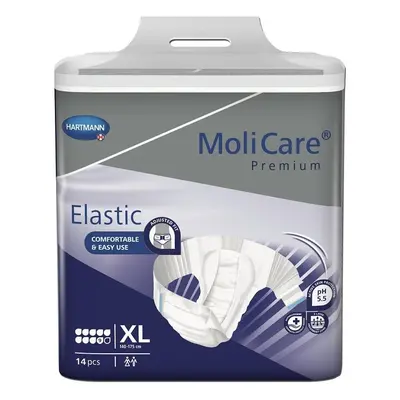 KALHOTKY ZALEPOVACÍ MOLICARE ELASTIC 9 KAPEK XL BOKY 140-175CM,3951ML,14KS