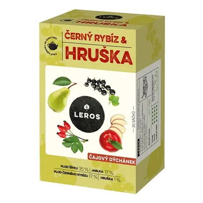 LEROS Čajový dýchánek černý rybíz&hruška 20x2.5g