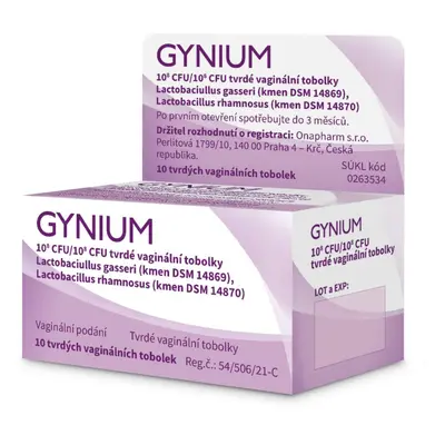 GYNIUM 1X10^8CFU/1X10^8CFU VAG CPS DUR 10