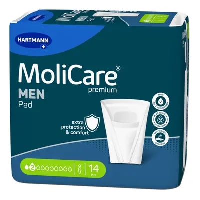 VLOŽKY ABSORPČNÍ MOLICARE MEN 2 KAPKY 330ML,14KS