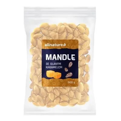 Allnature Mandle se slaným karamelem 500g