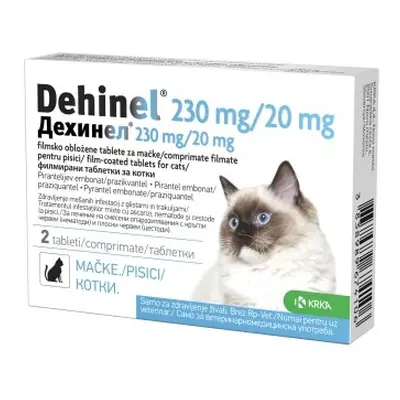 Dehinel 230mg/20mg pro kočky tbl.2