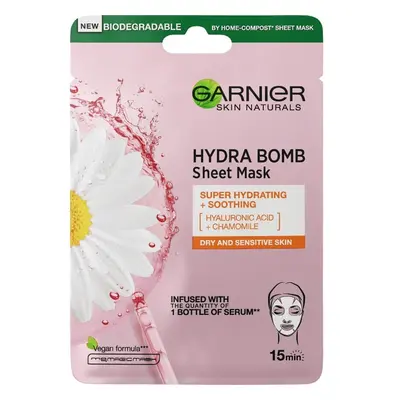 Garnier HydraBomb zklidňující textilní maska 28g