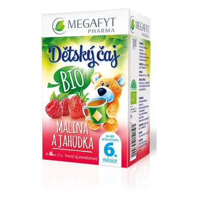 Megafyt Dětský čaj Malina a jahůdka BIO 20x1.75g