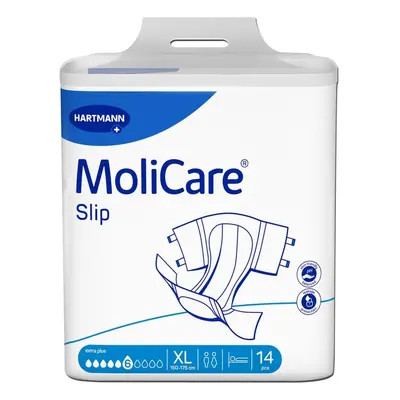 KALHOTKY ZALEPOVACÍ MOLICARE SLIP 6KAP XL BOKY 150-175CM,2714ML,14KS