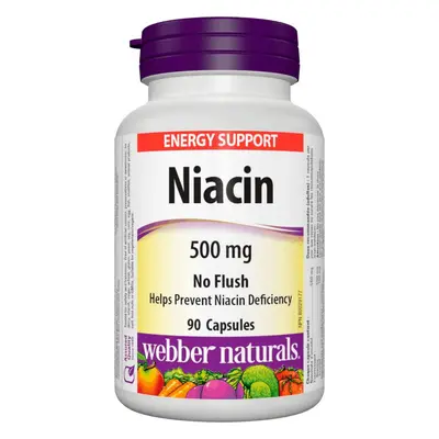 Webber Naturals Niacin 500 mg 90 cps